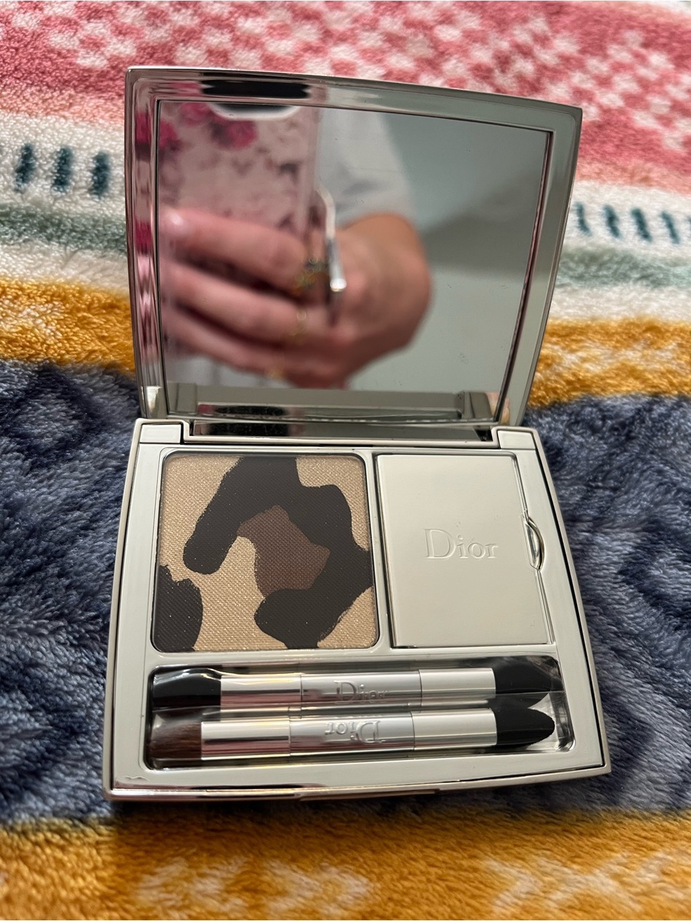 Dior Eyeshadow Duo in Beige and Dark Brown Camo Pattern